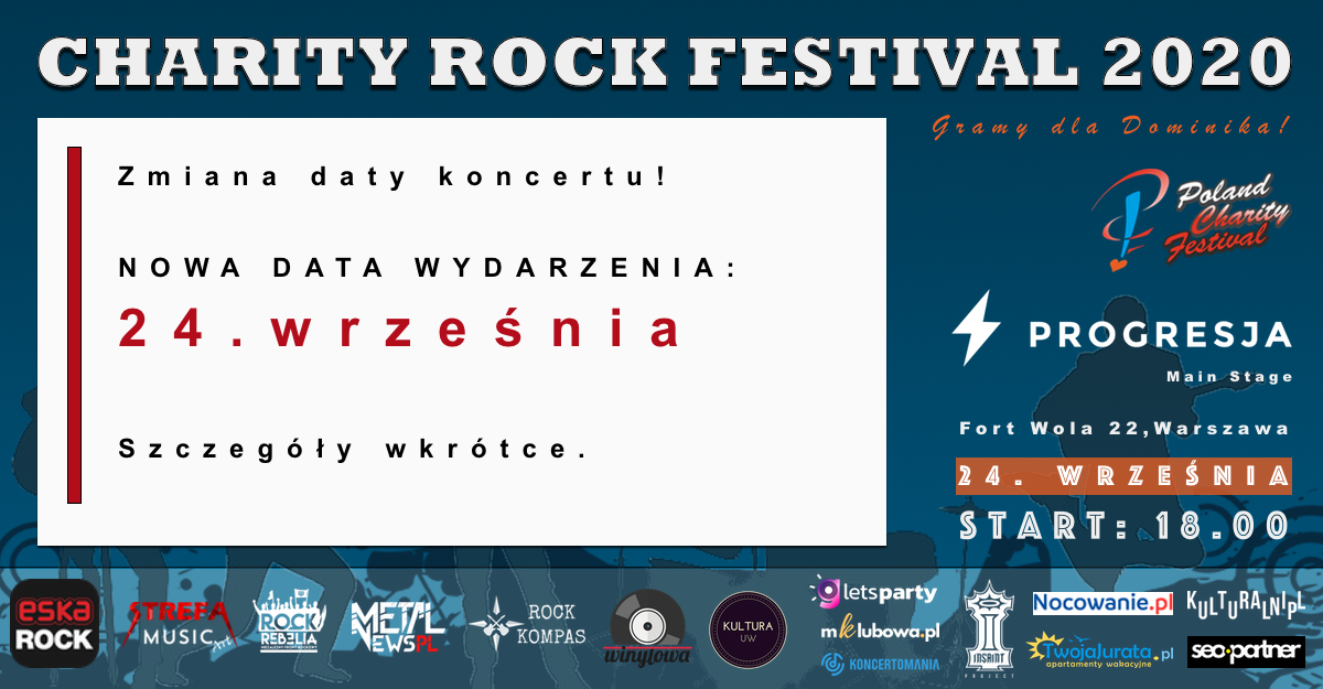 Read more about the article Zmiana daty Charity Rock Festival 2020